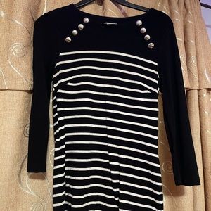 sophisticated business casual striped top 👓